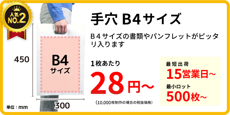手穴 B4サイズの商品画像