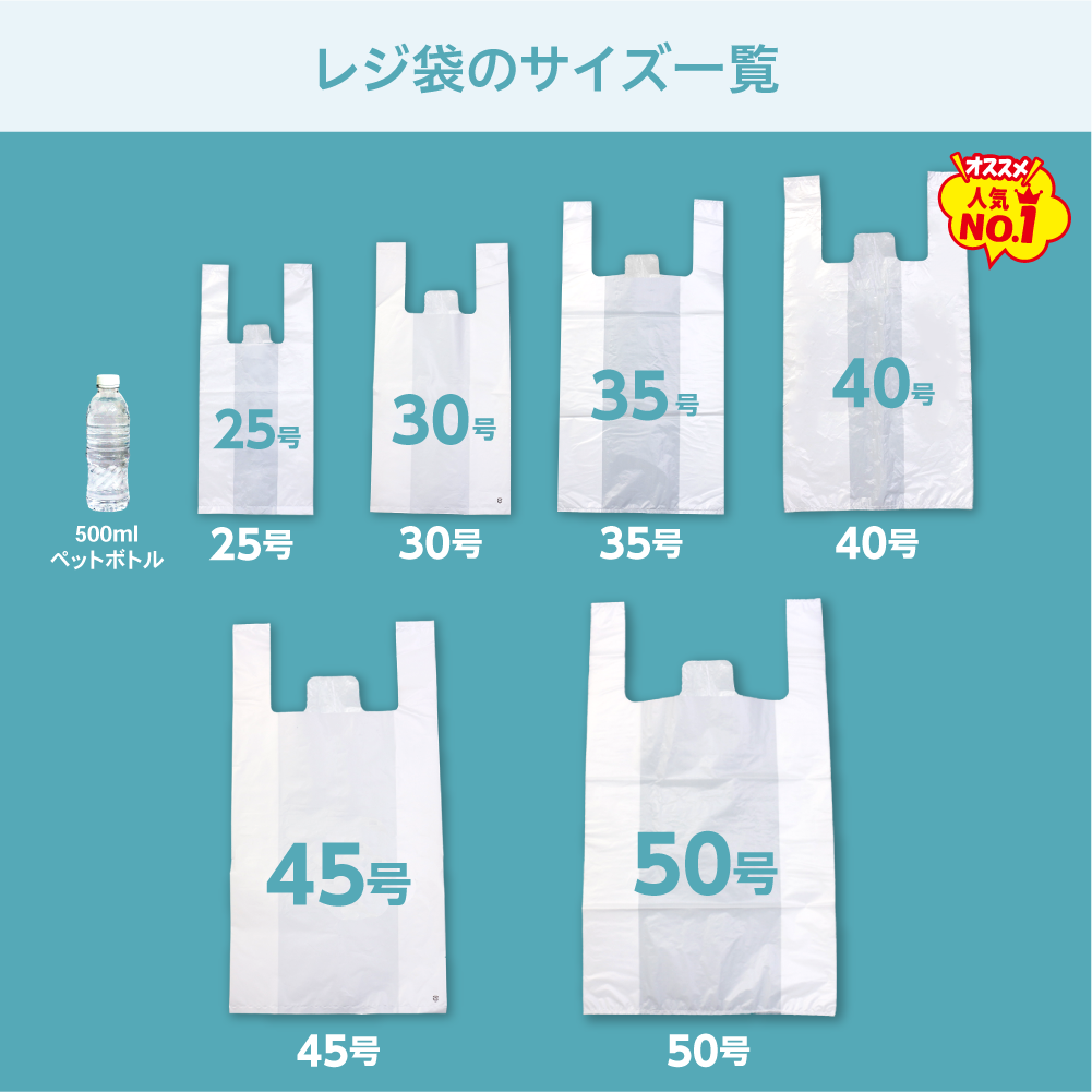レジ袋のサイズ一覧